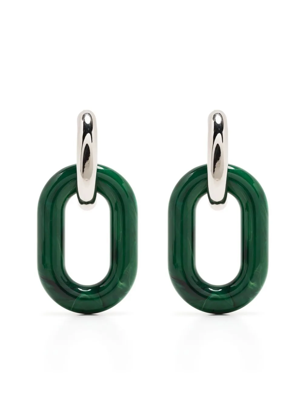 

Paco Rabanne XL Link double-hoop earrings - Green