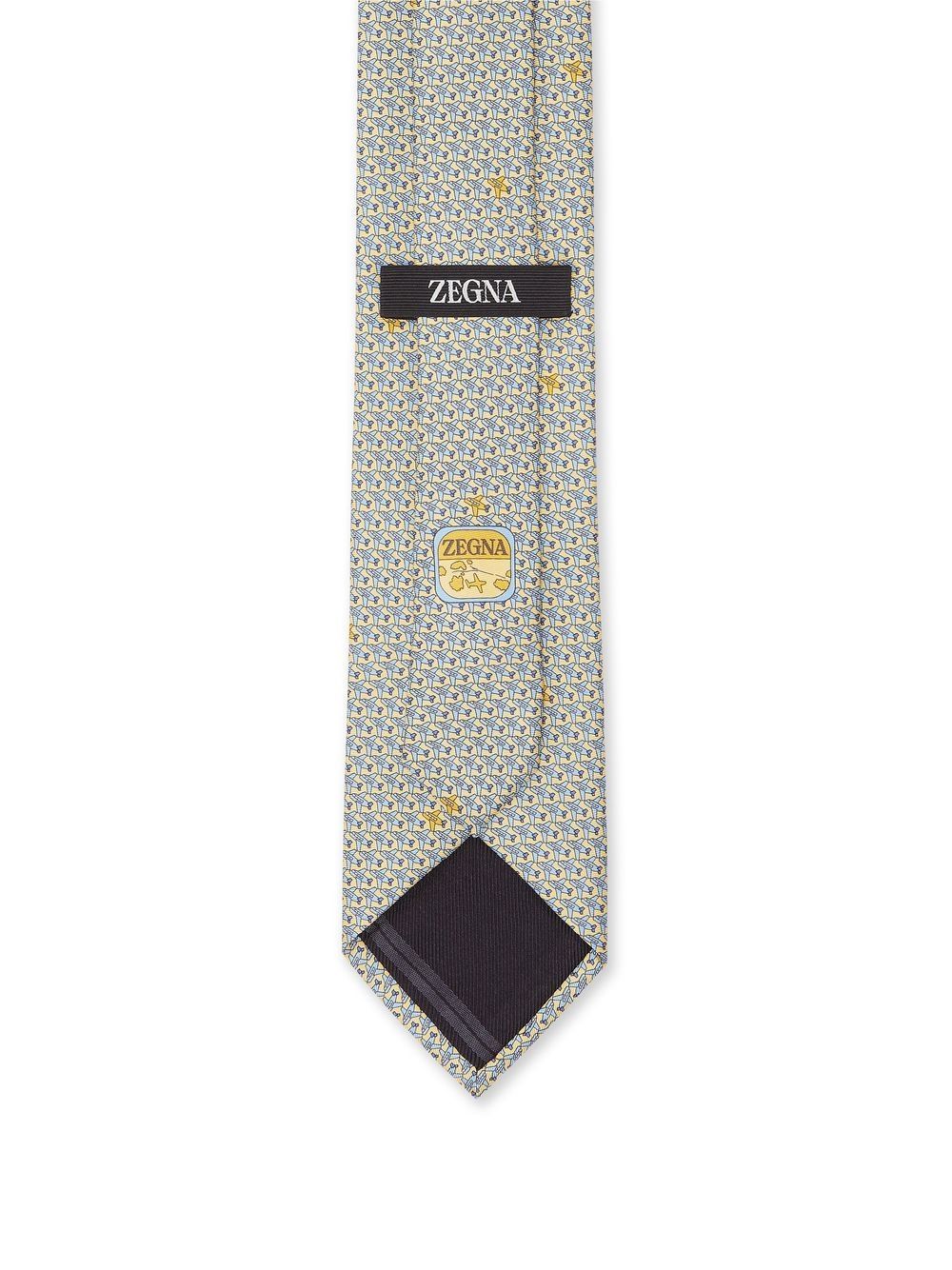 Zegna airplane-print Silk Tie - Farfetch