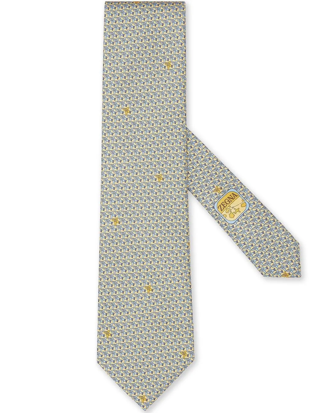 

Zegna corbata con aviones estampados - Amarillo