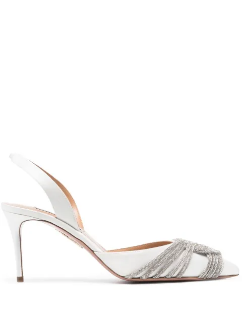 Aquazzura Gatsby 75mm slingback pumps