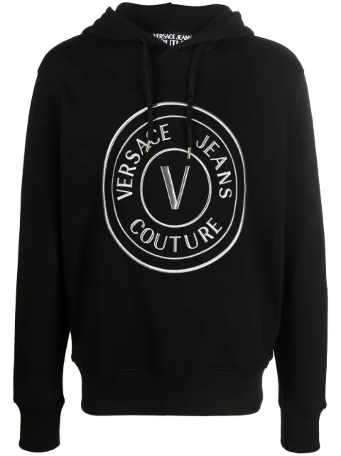 Versace Jeans Couture logo drawstring hoodie