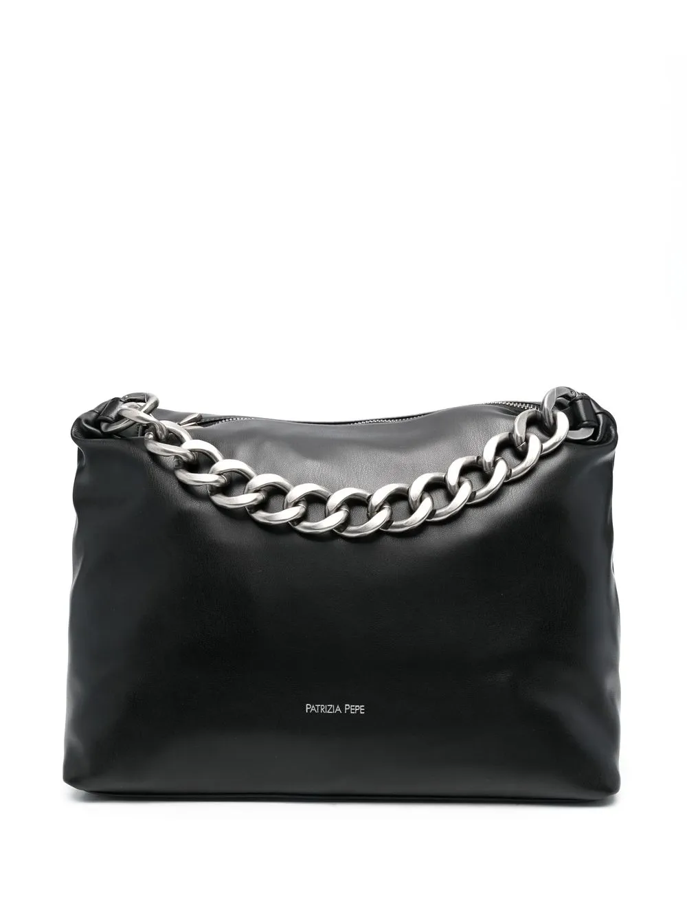 

Patrizia Pepe tote con cadena y logo - Negro