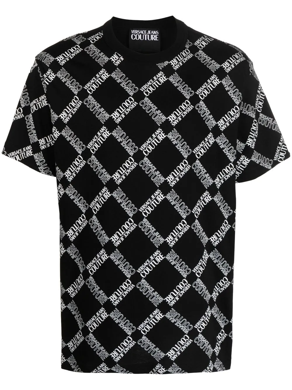 

Versace Jeans Couture playera con cuello redondo y logo - Negro