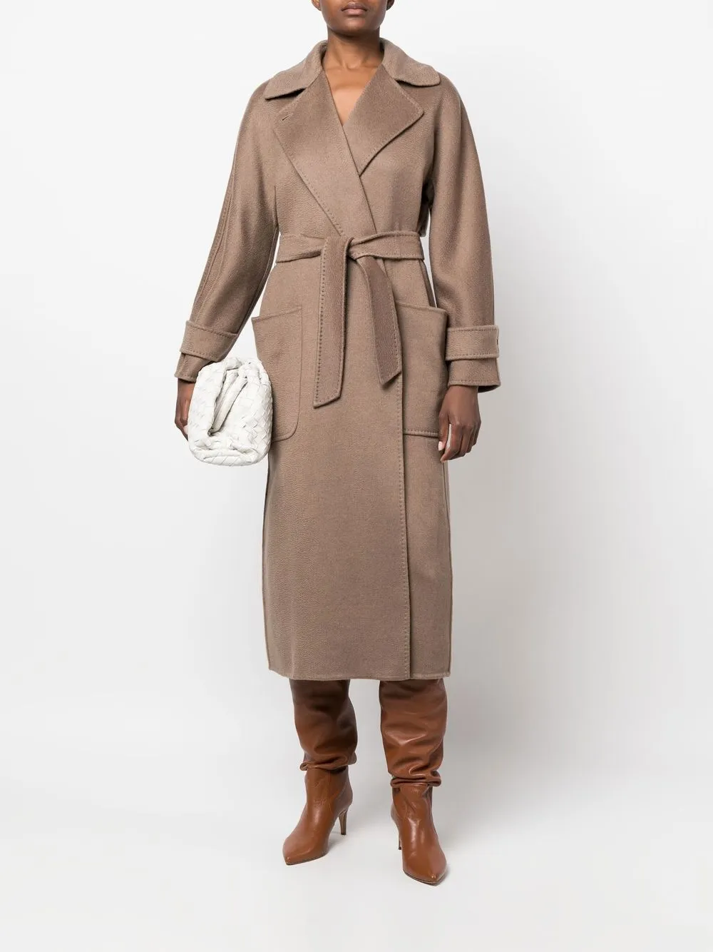 Max Mara Kasjmier jas - Bruin