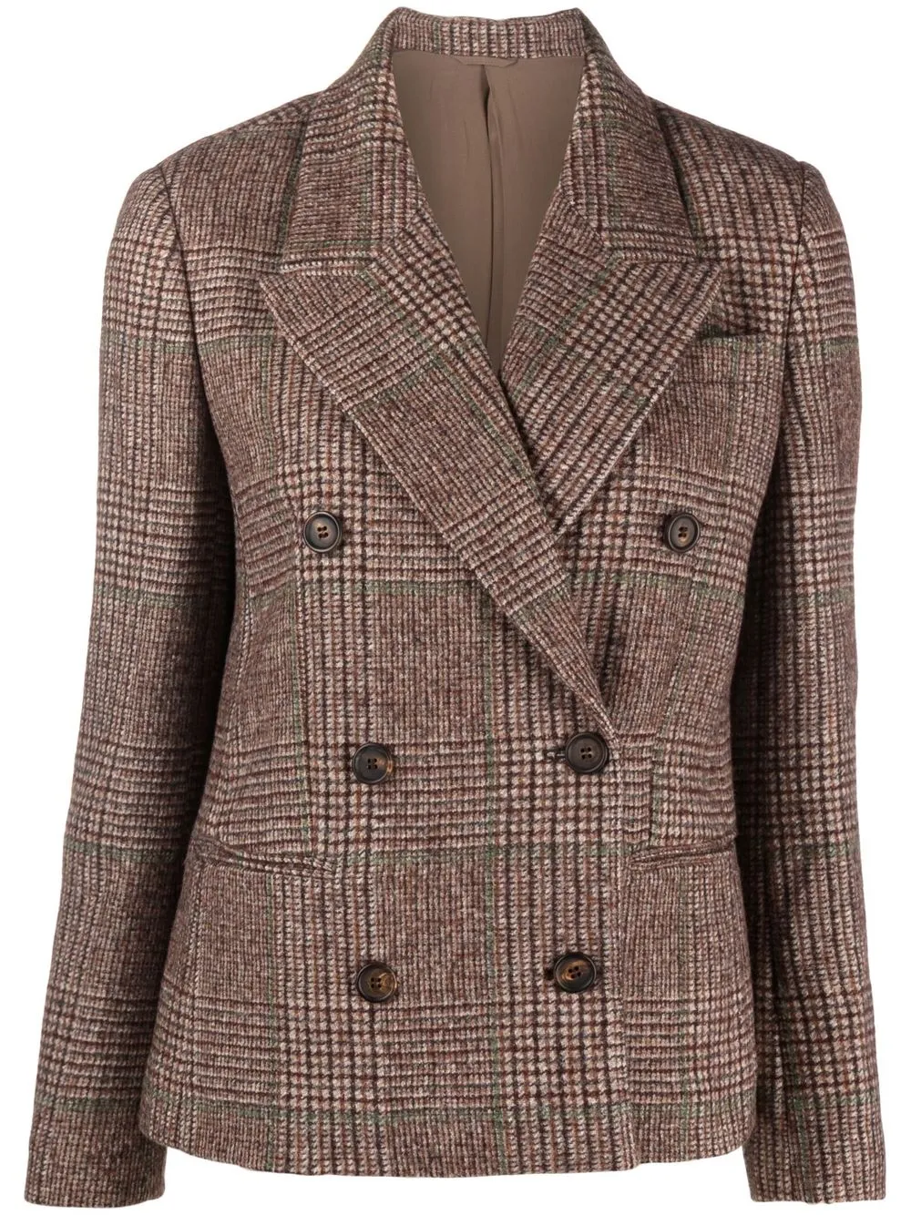 

Brunello Cucinelli notched-lapel double-breasted jacket - Brown