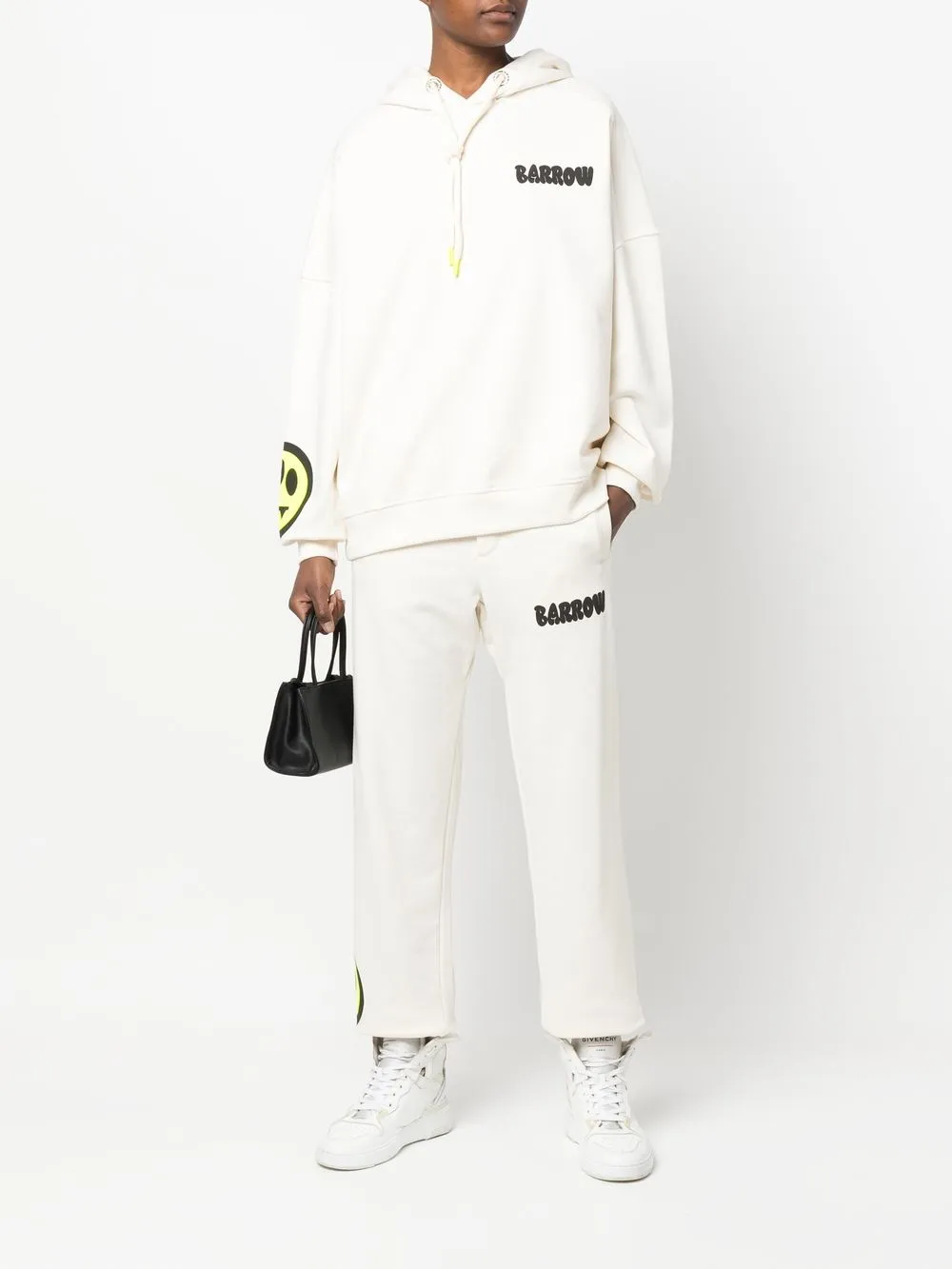 BARROW Hoodie met logoprint - Beige