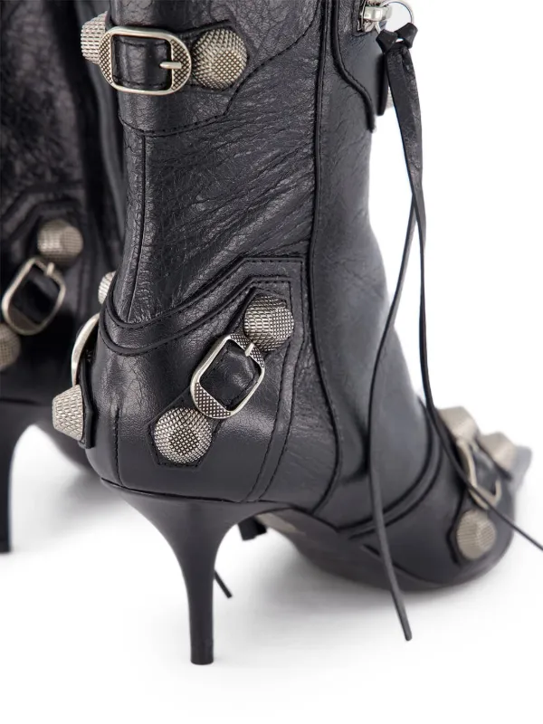 Balenciaga Cagole buckle-detail Ankle Boots | Black | FARFETCH