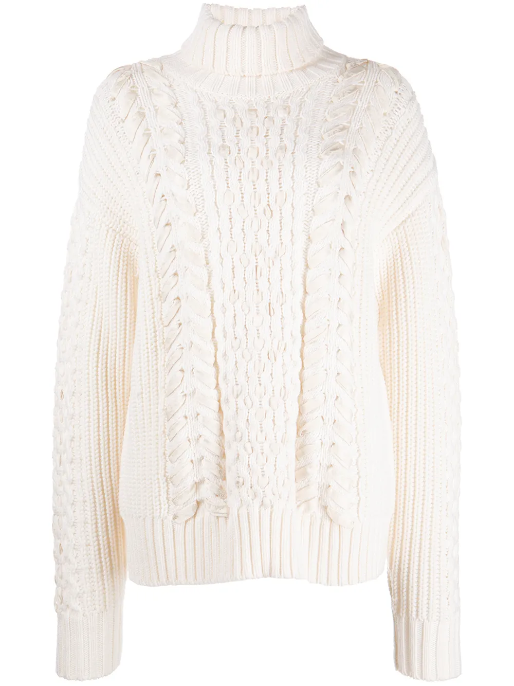 

Jason Wu cable-knit roll neck sweater - White