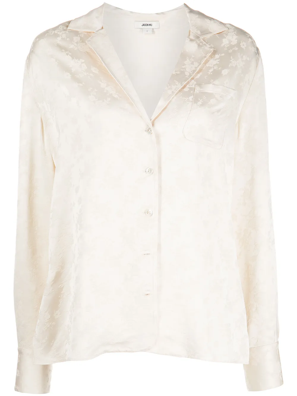 

Jason Wu blusa con bordado floral - Blanco