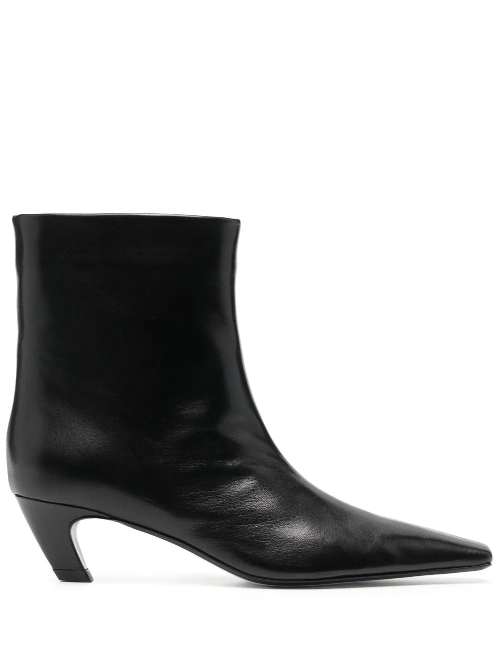 

KHAITE 50mm curved-heel detail ankle boots - Black