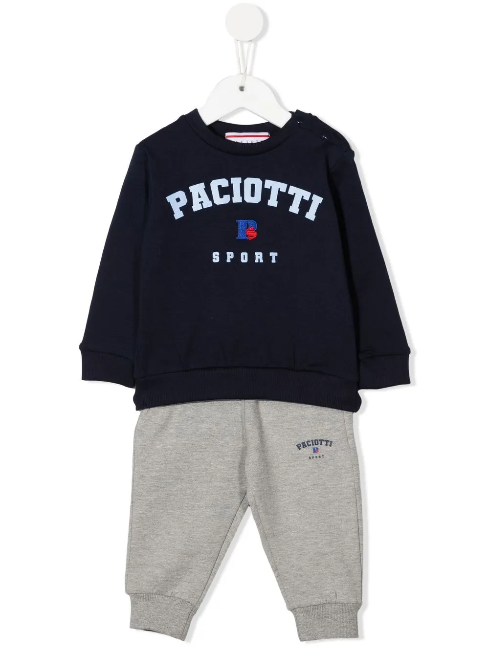 

Cesare Paciotti 4Us Kids traje deportivo con logo estampado - Azul