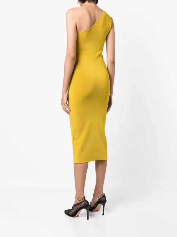Galvan London one shoulder Midi Dress Farfetch