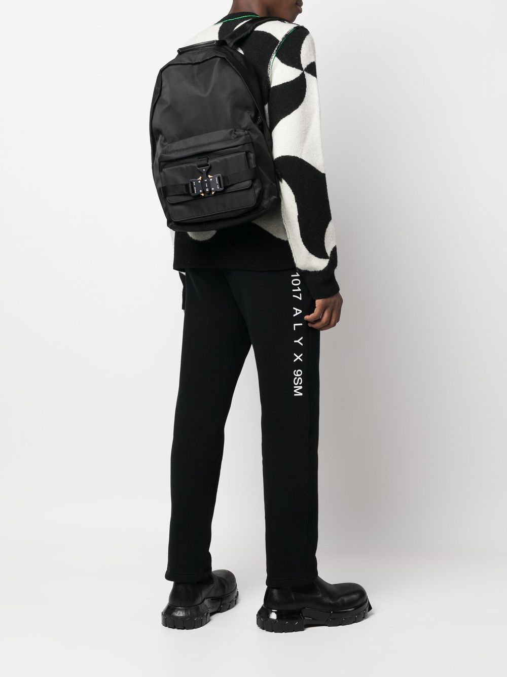 logo-buckle backpack