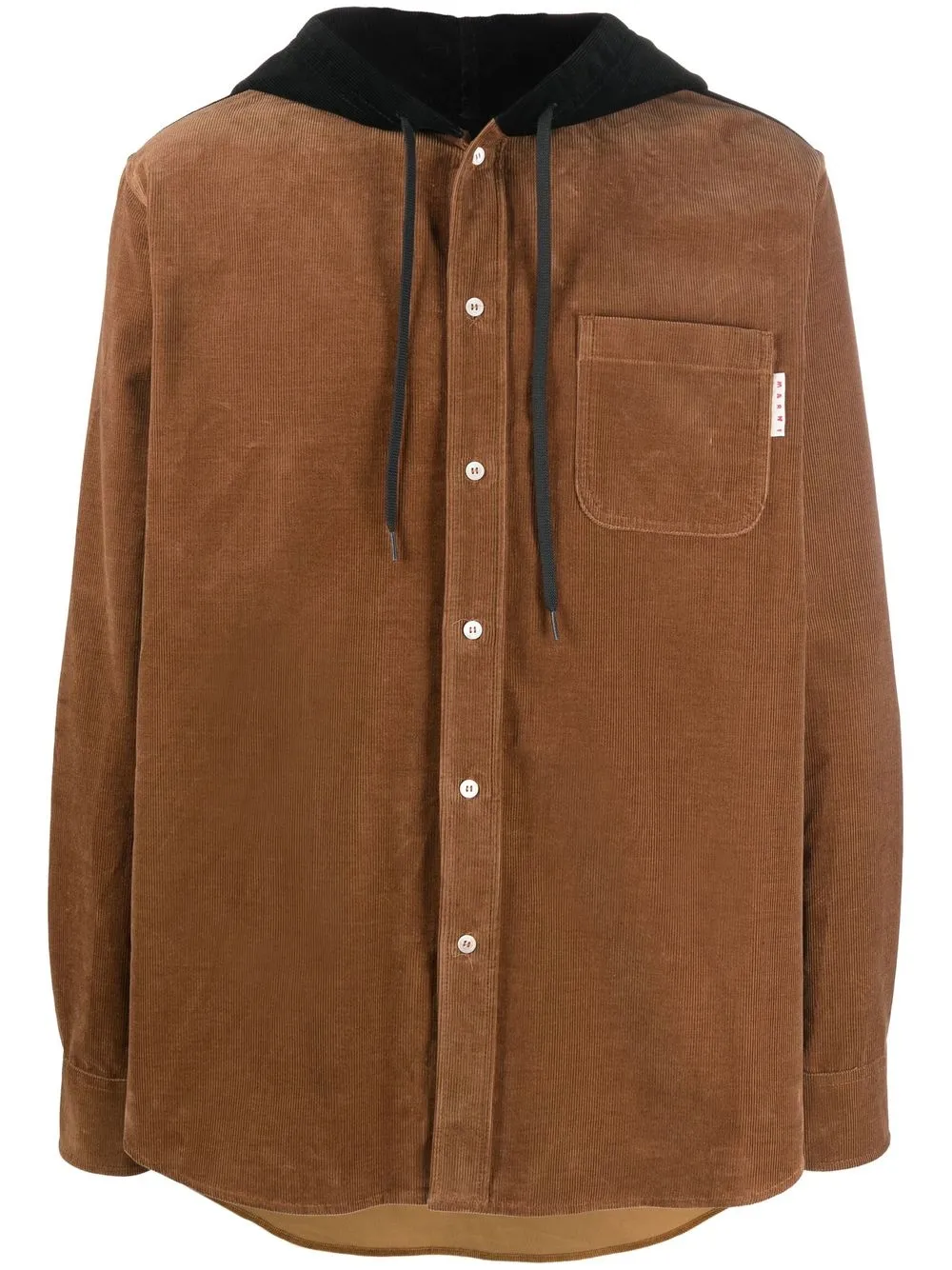 

Marni corduroy hooded overshirt - Brown