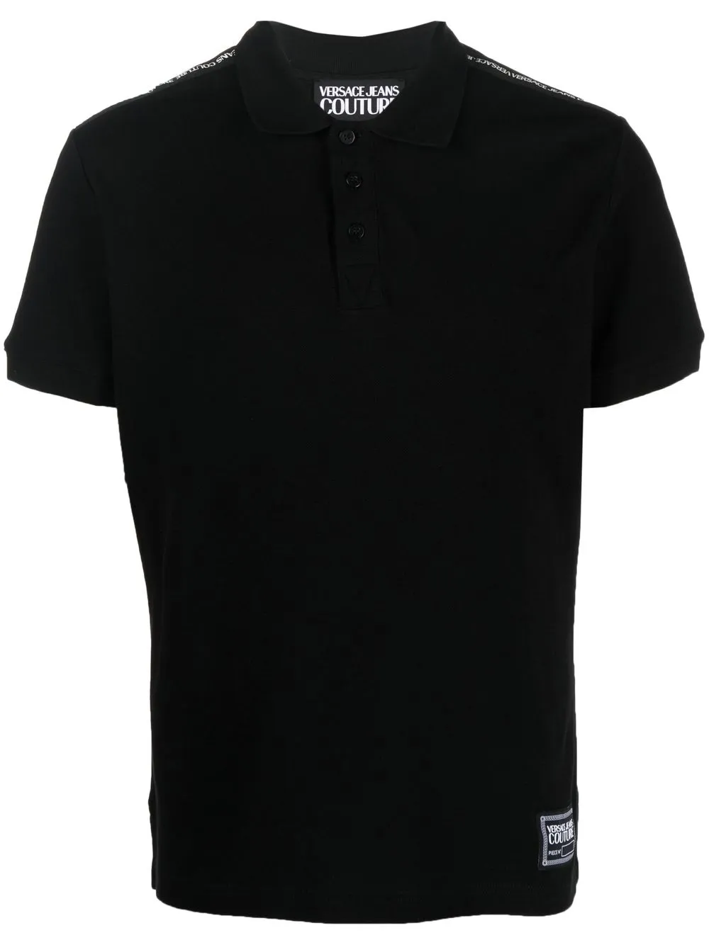 

Versace Jeans Couture playera tipo polo con logo bordado - Negro