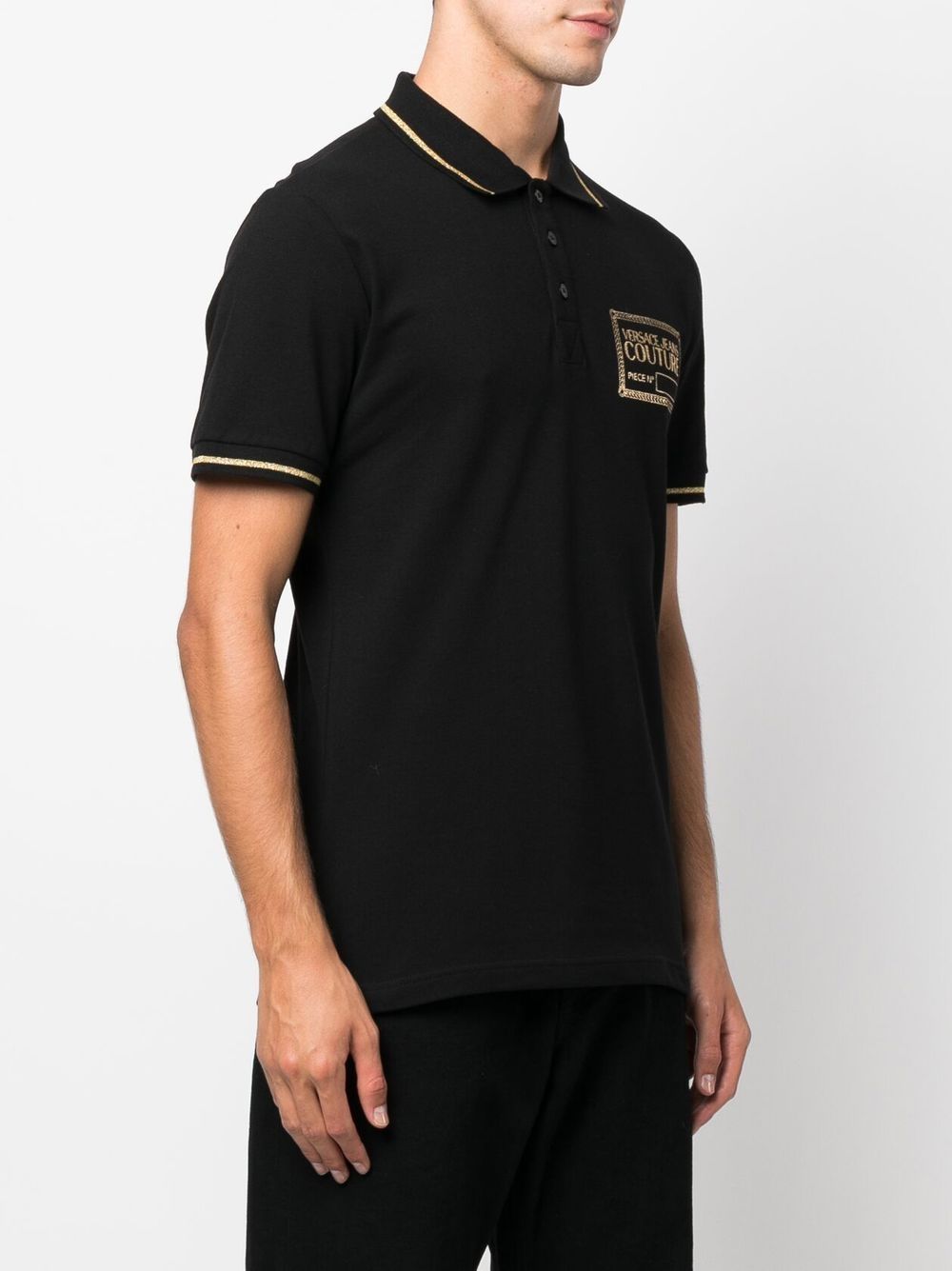 Versace Jeans Couture logo-patch Polo Shirt - Farfetch