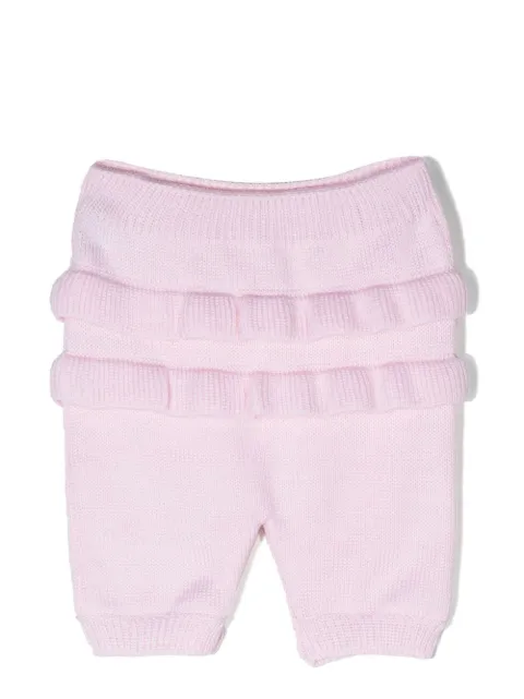 Little Bear ruffle-detail knitted trousers 