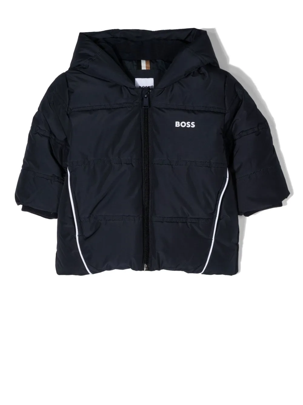 

BOSS Kidswear logo-print padded jacket - Blue