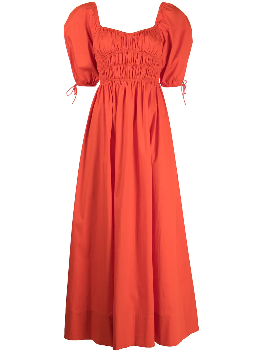 

STAUD vestido de popelina Maxi Faye - Naranja