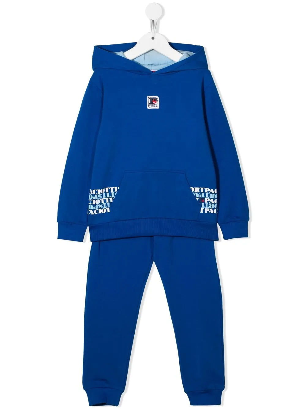 

Cesare Paciotti 4Us Kids traje deportivo con logo estampado - Azul