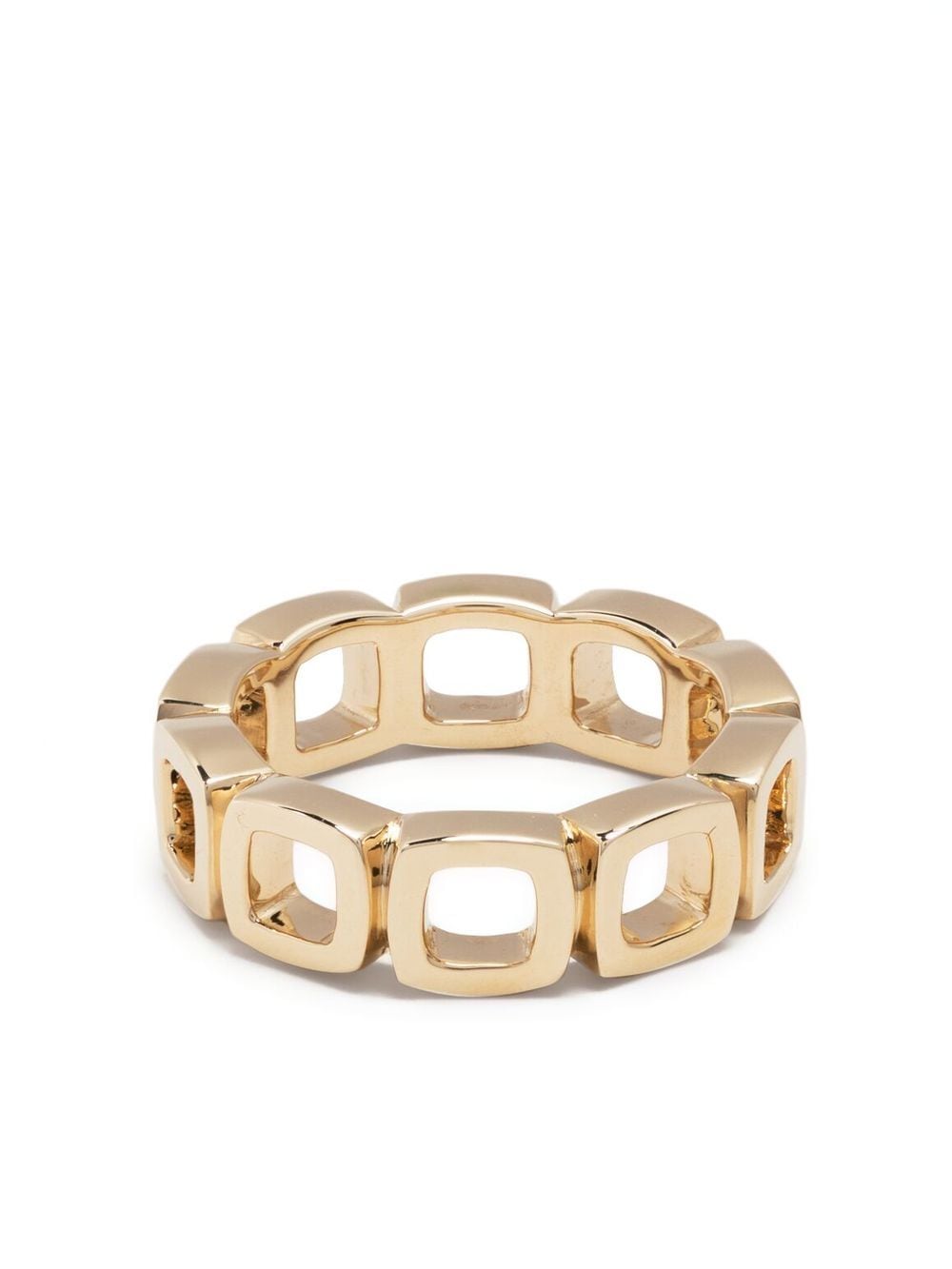 Tom Wood 9kt Yellow Gold Cushion Band Open Ring - Farfetch
