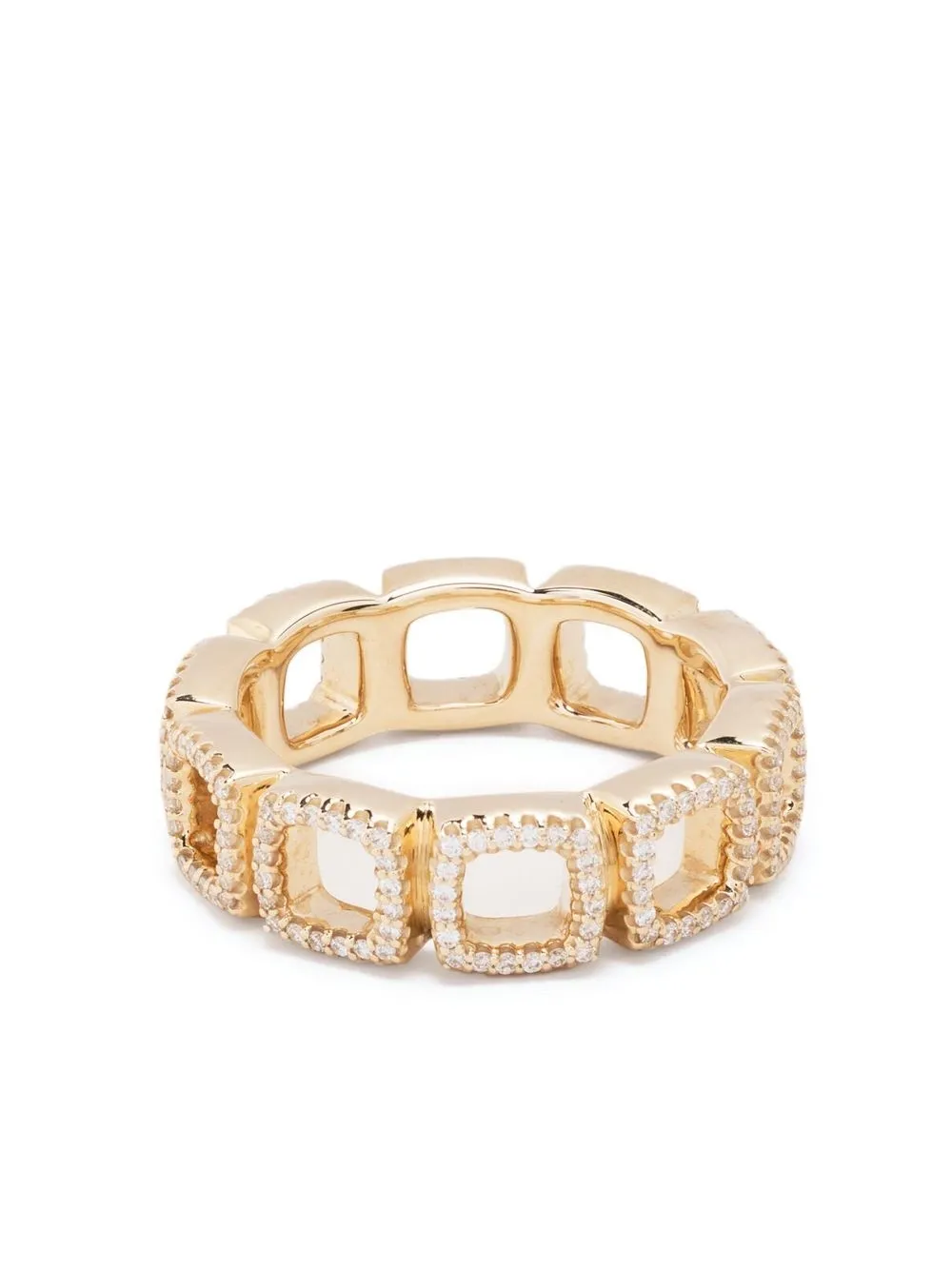 

Tom Wood 9kt yellow gold Cushion Band diamond ring