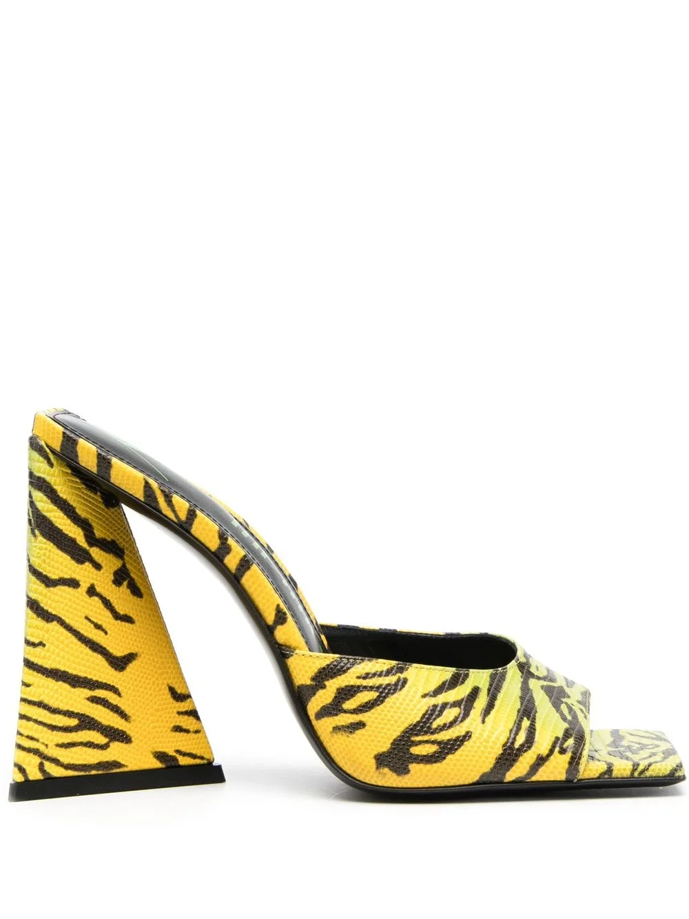 

The Attico Devon 120mm leopard-print mules - Yellow