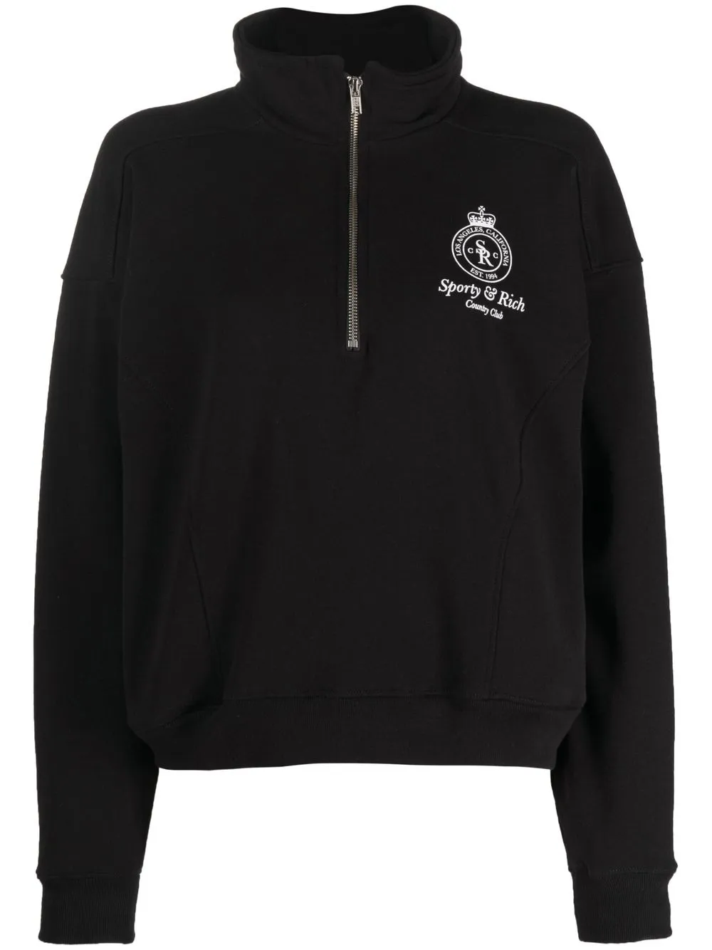 

Sporty & Rich sudadera con medio cierre - Negro