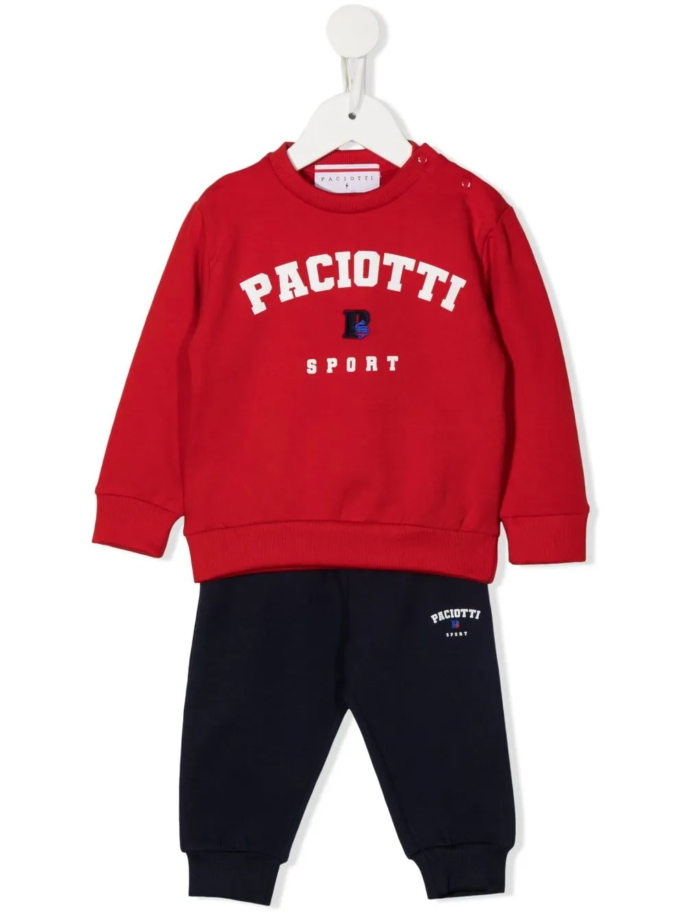 

Cesare Paciotti 4Us Kids traje deportivo con logo estampado - Rojo