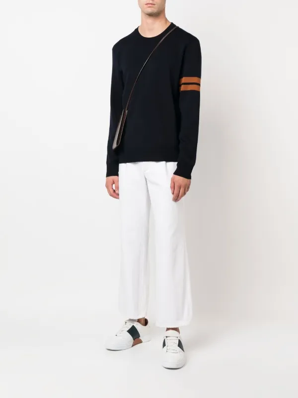 Zegna stripe-detail crew-neck Wool Jumper | Blue | FARFETCH Zegna stripe-detail crew-neck Wool Jumper | Blue | FARFETCH