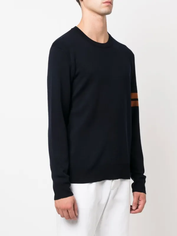 Zegna stripe-detail crew-neck Wool Jumper | Blue | FARFETCH Zegna stripe-detail crew-neck Wool Jumper | Blue | FARFETCH