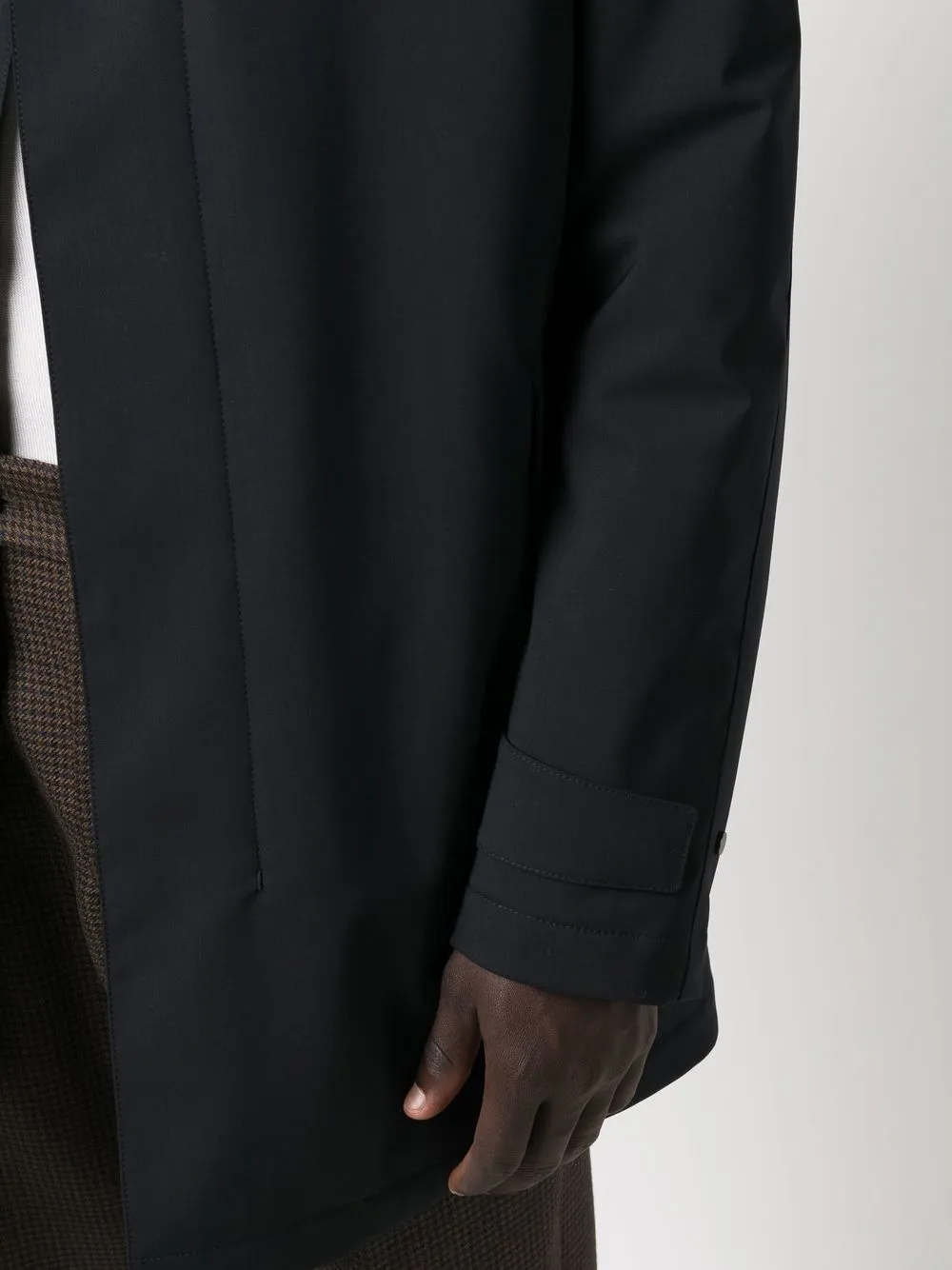 Zegna Single-breasted Coat In Blue
