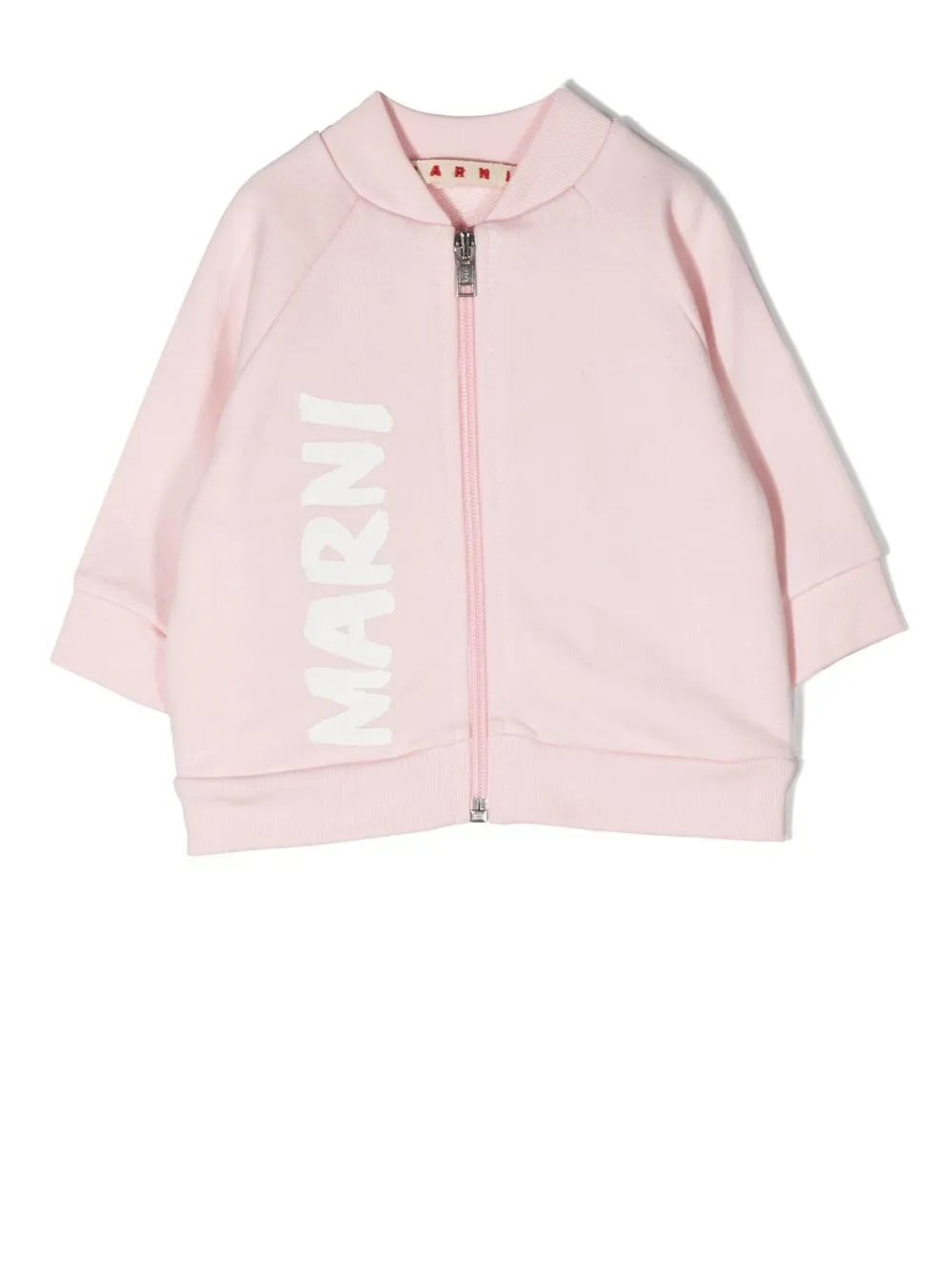 

Marni Kids sudadera con cierre y logo estampado - Rosado