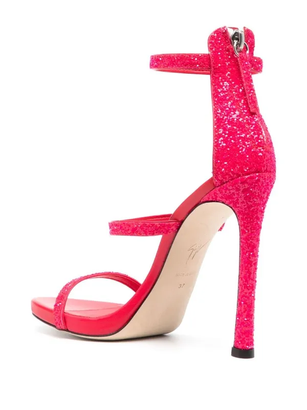 Giuseppe Zanotti Harmony glitter detail Heeled Sandals Farfetch