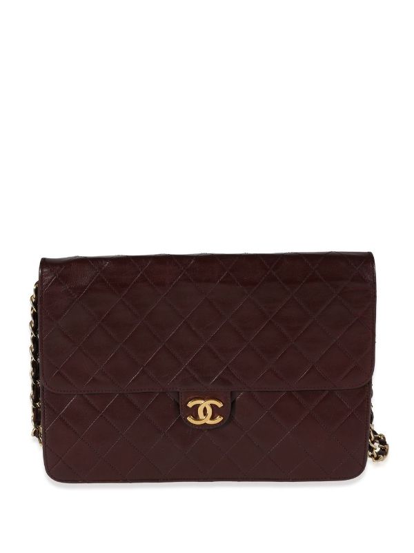 Chanel Red Quilted Lambskin Leather Classic Jumbo Double Flap Bag