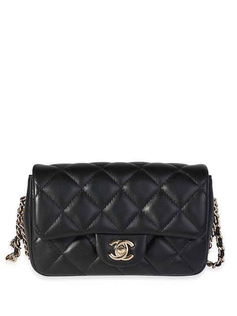 CHANEL Pre-Owned faux-pearl detailing small Classic Flap crossbody bag