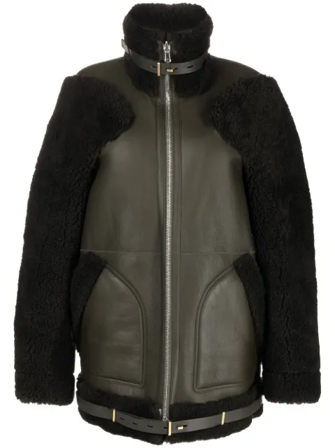 Dion Lee Reversible Shift Cap shearling coat