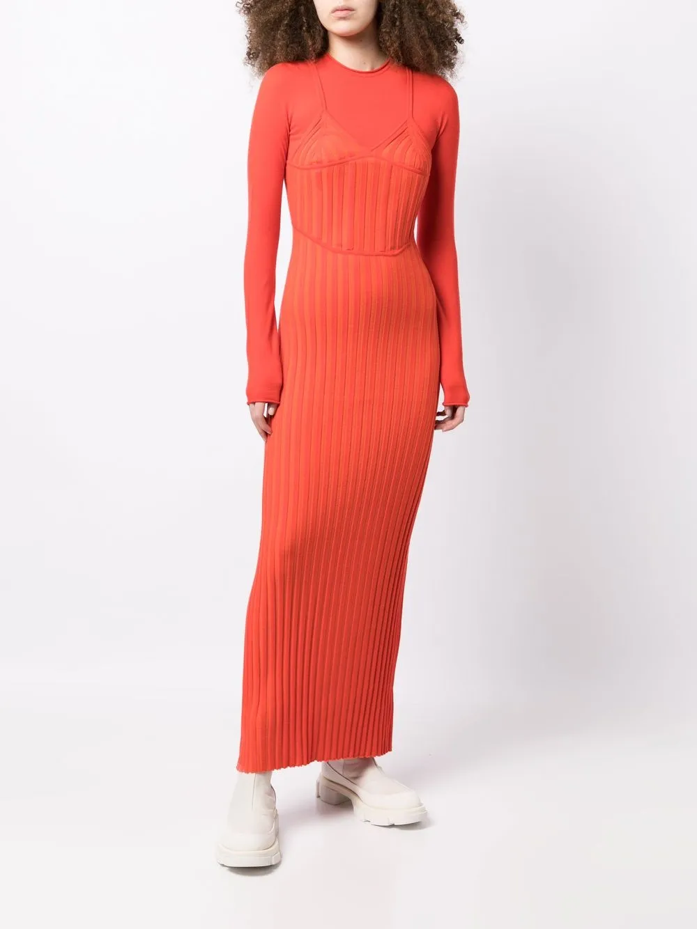 Dion Lee Tweekleurige jurk - Oranje