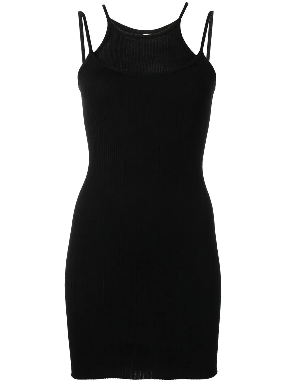 

Dion Lee ribbed layered dress - Black