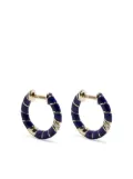 Yvonne Léon 9kt yellow gold diamond and enamel hoop earring - Blue