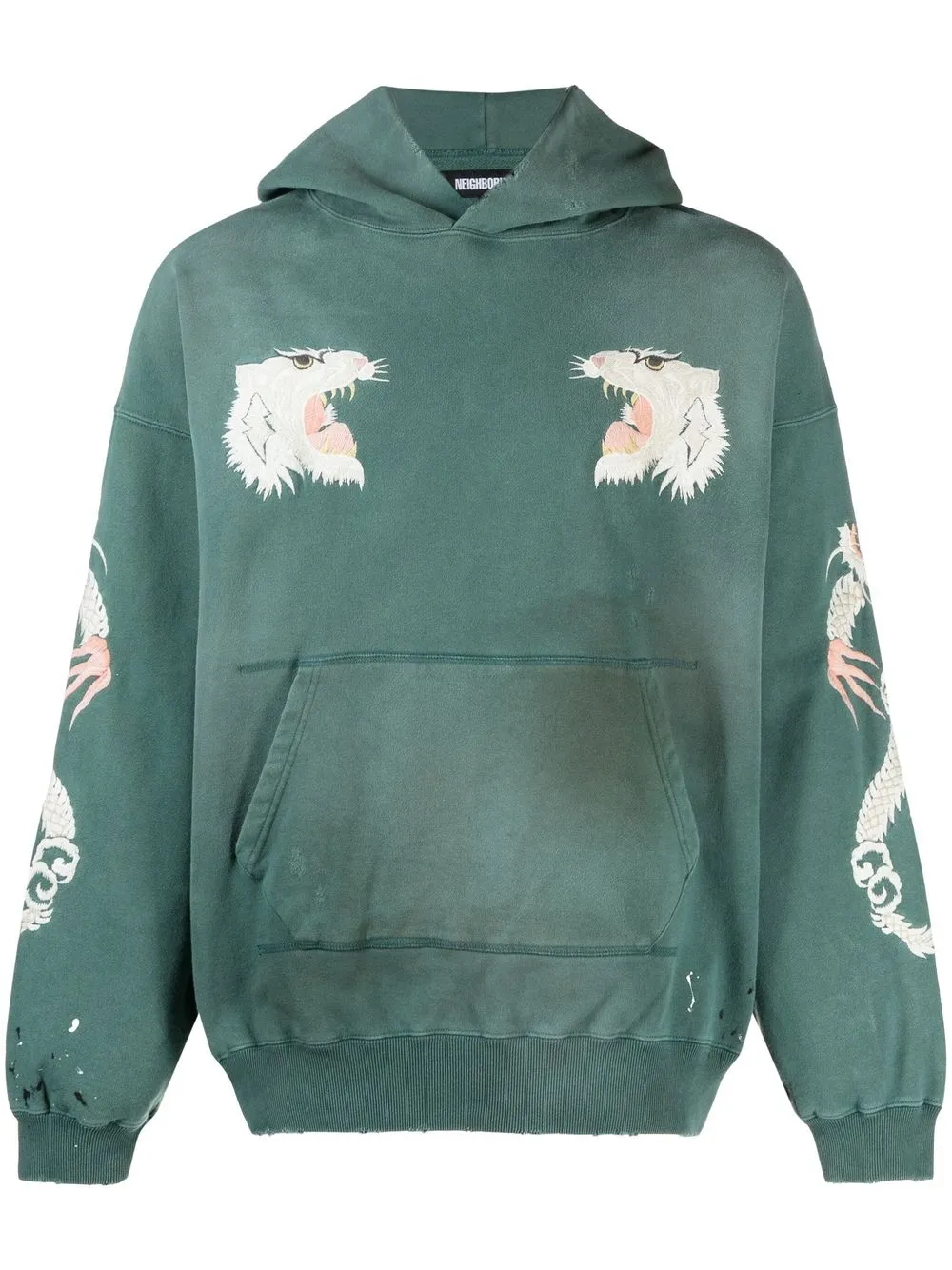 

Neighborhood hoodie con bordado Savage-S - Verde