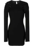 Dion Lee hook and eye ribbed mini dress - Black