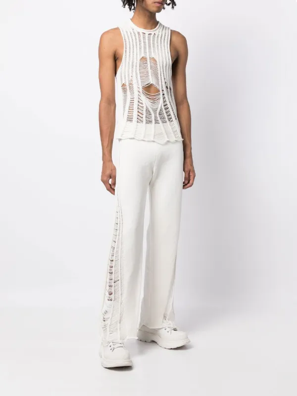 Dion Lee Distressed Floats Tank Top | White | FARFETCH