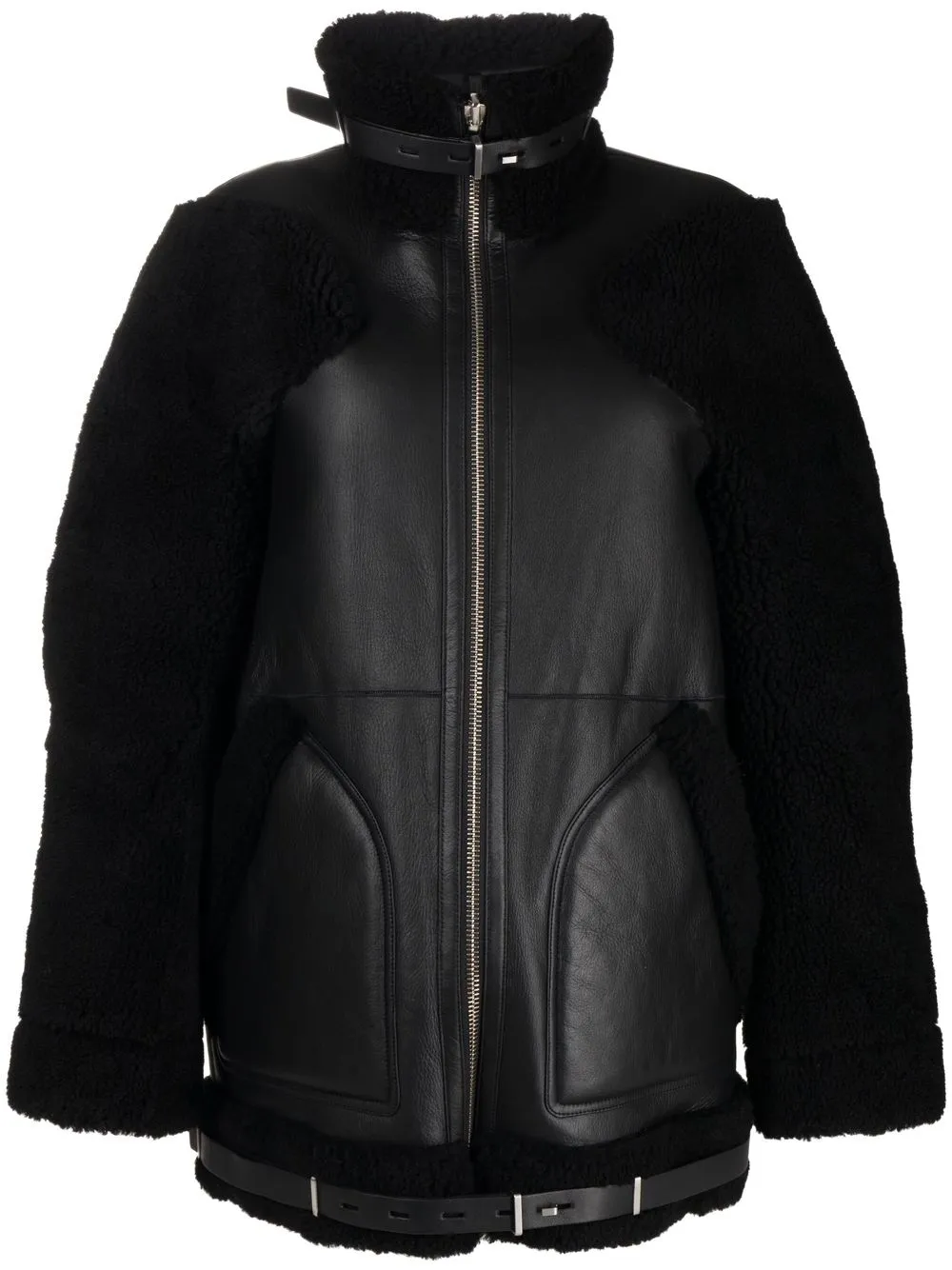 

Dion Lee Reversible Shift Cap shearling coat - Black