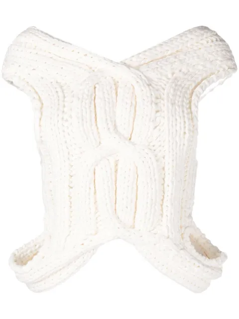 Dion Lee cable-knit V-neck vest 