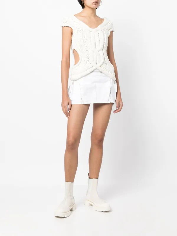 Dion Lee ケーブルニット ベスト | ホワイト | FARFETCH JP
