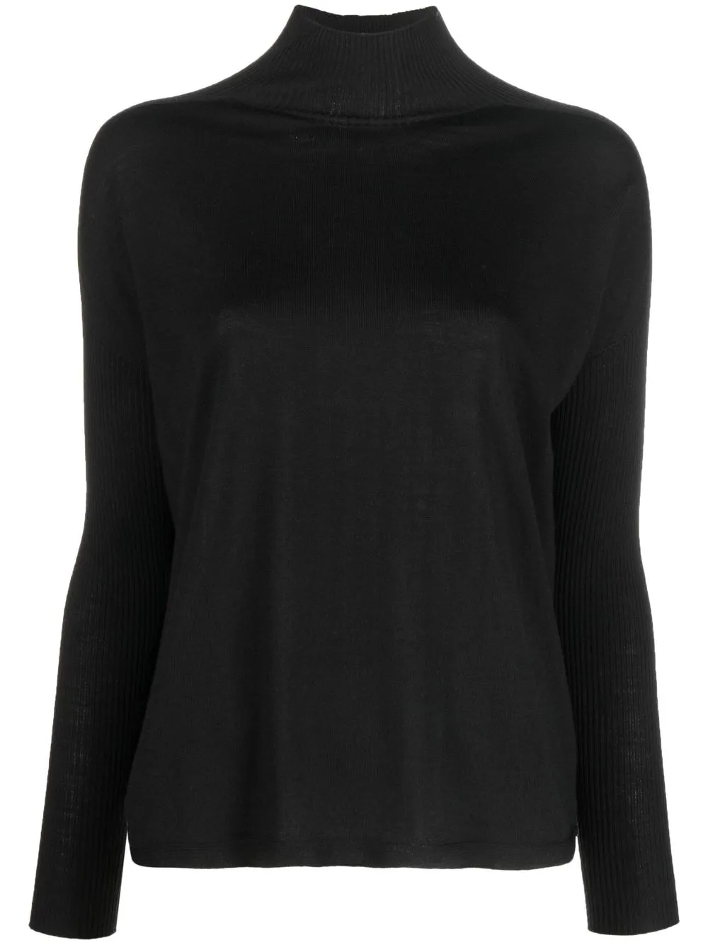 

Gentry Portofino fine-knit high-neck jumper - Black