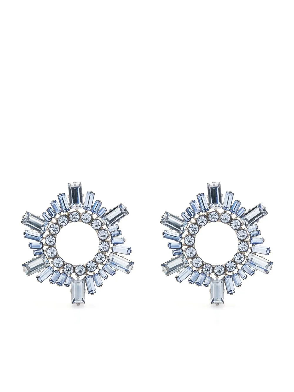 

Amina Muaddi crystal-embellished drop earrings - Silver