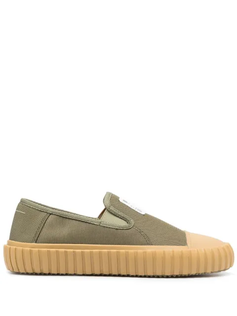 MM6 Maison Margiela logo-patch flat sneakers 