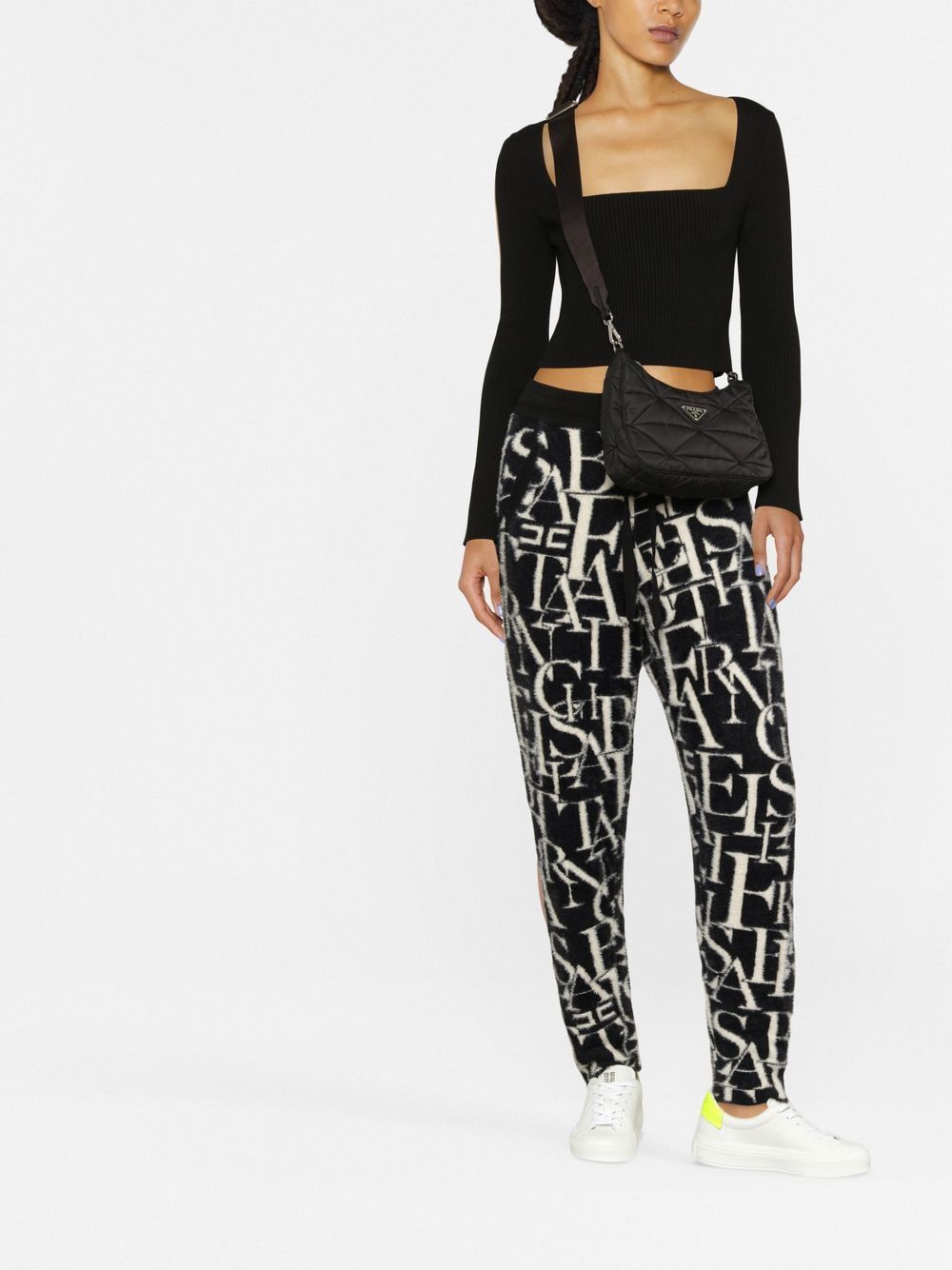 patterned track pants